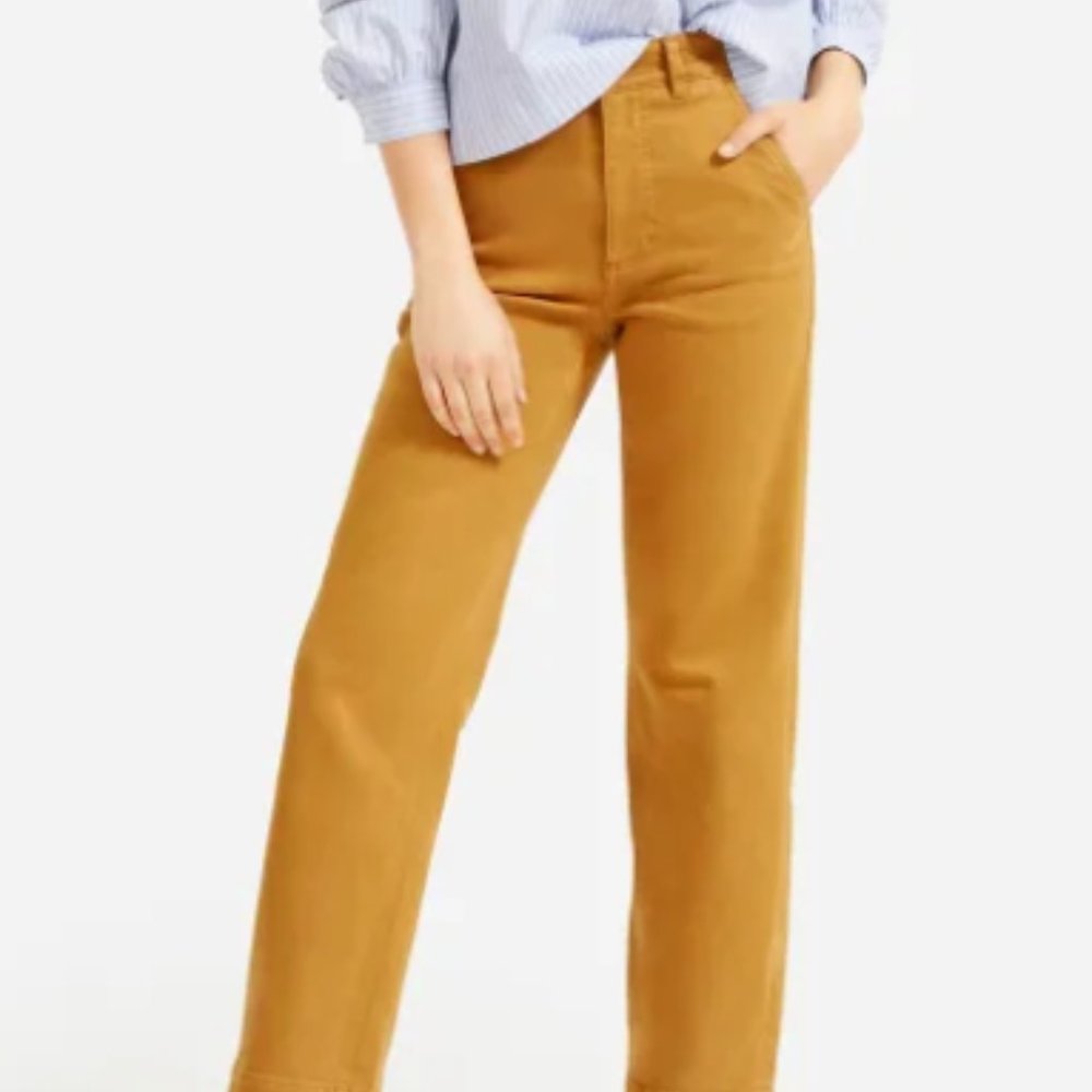 New Everlane Mustard Pant - wide leg, sz 16